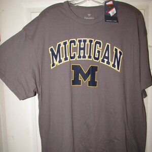 Michigan Wolverines Fanatics Size XL NWT Gray Tee Shirt